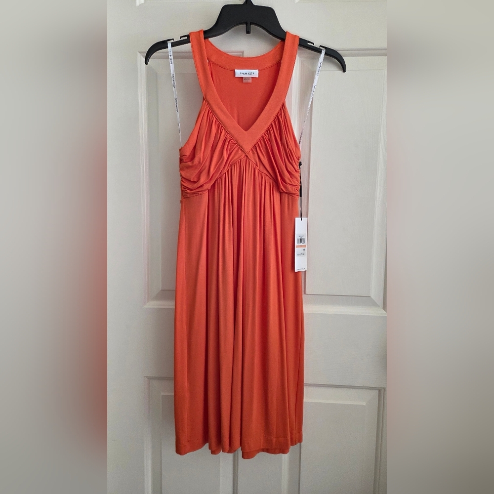 Calvin Klein Women's Orange Maxi Dress